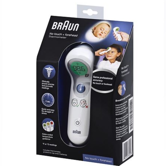 Braun No Touch Forehead Thermometer #1 Brand Recommended by Pediatricians F or C - Picture 3 of 10